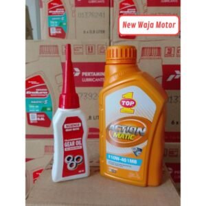 SATU PAKET OLI MOTOR TOP ONE ACTION MATIC 0,8L PLUS OLI GARDAN 120ML ORIGINAL - Top1matic+gardan/set